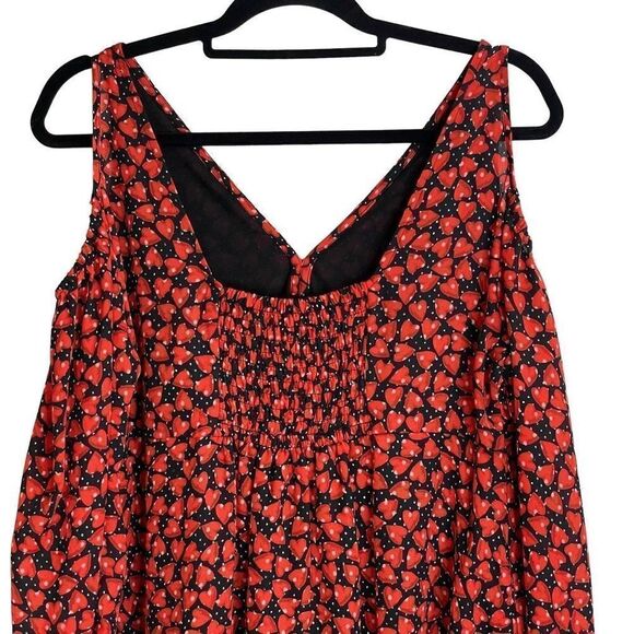 Disney Colleen Atwood Alice Red Heart Looking Glass Dress Size L - Picture 6 of 11